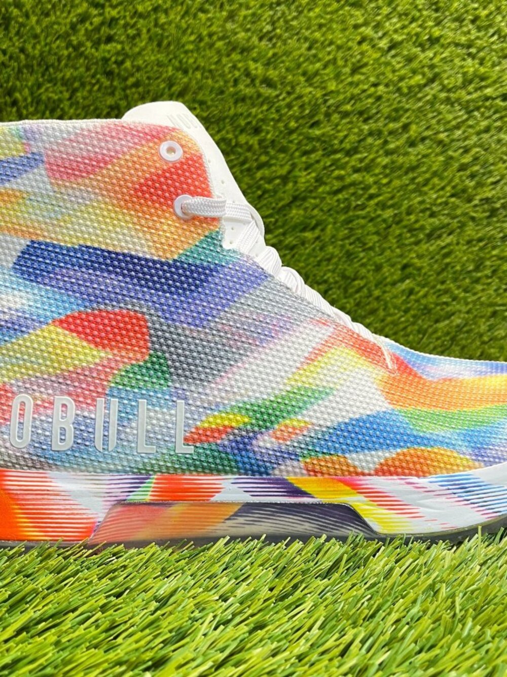 Nobull SF Trainer+ Pride Collection Mens Size 11 White Athletic Shoes Sneakers